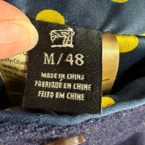 Scotch & Soda Navy Blue Wool Tweed Slim Fit Two Button Blazer Men's Size M/48 - Picture 12 of 14